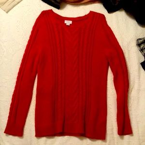 old navy large knitted red sweater